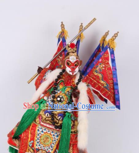 Traditional Chinese Handmade Sun Wukong Puppet Marionette Puppets String Puppet Wooden Image Arts Collectibles