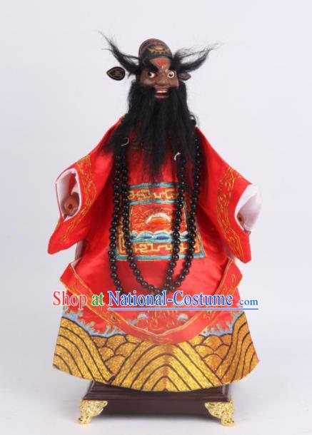 Traditional Chinese Handmade Zhong Kui Puppet Marionette Puppets String Puppet Wooden Image Arts Collectibles