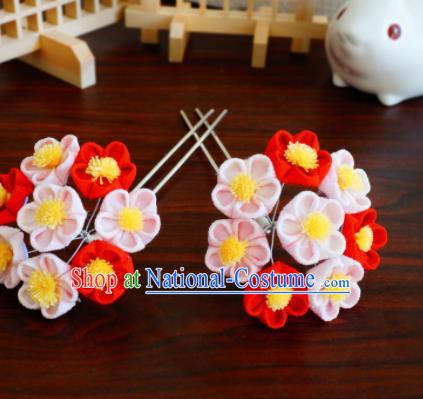 Asian Japan Geisha Sakura Hairpins Japanese Traditional Hair Accessories for Women