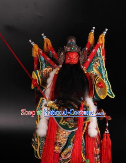 Traditional Chinese Guan Yu Marionette Puppets Handmade Puppet String Puppet Wooden Image Arts Collectibles