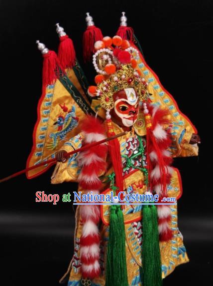 Traditional Chinese Monkey King Sun Wukong Marionette Puppets Handmade Puppet String Puppet Wooden Image Arts Collectibles