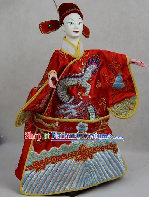 Chinese Traditional Number One Scholar Marionette Puppets Handmade Puppet String Puppet Wooden Image Arts Collectibles