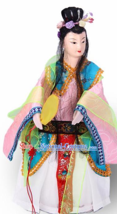 Traditional Chinese Pink Beauty Marionette Puppets Handmade Puppet String Puppet Wooden Image Arts Collectibles