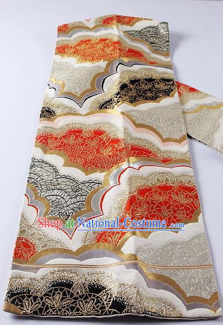 Traditional Japanese Classical Pattern Waistband Kimono Brocade Accessories Yukata Belt for Women