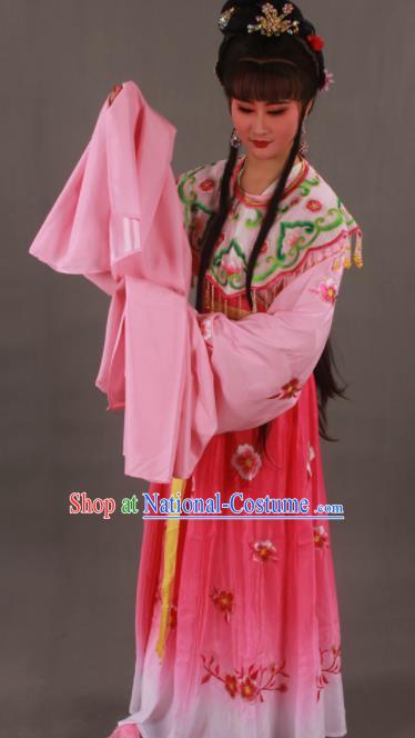 Traditional Chinese Peking Opera Actress Rosy Dress Ancient Imperial Princess Costume for Women