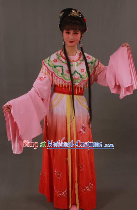 Traditional Chinese Peking Opera Actress Red Dress Ancient Imperial Princess Costume for Women