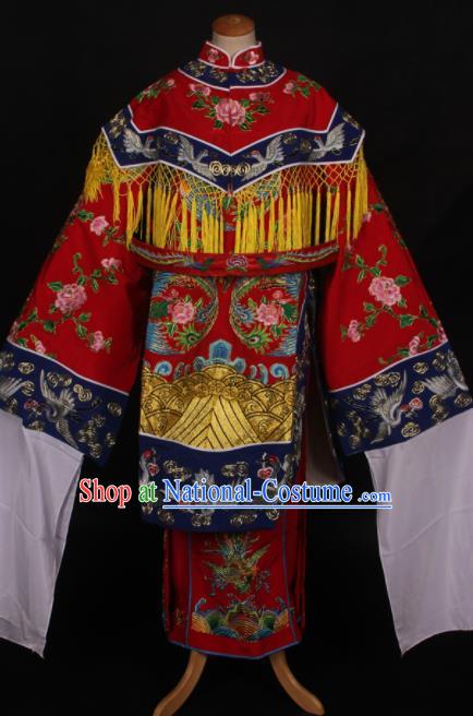 Traditional Chinese Peking Opera Diva Imperial Consort Red Dress Ancient Princess Costume for Women