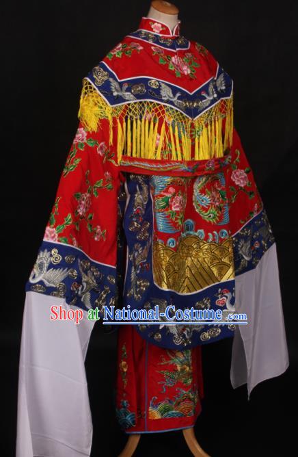 Traditional Chinese Peking Opera Diva Imperial Consort Red Dress Ancient Princess Costume for Women