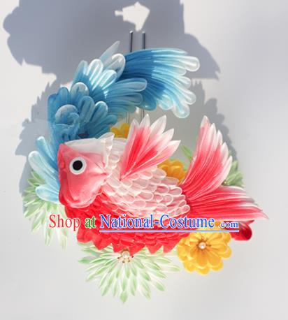 Japanese Geisha Kimono Goldfish Hairpins Traditional Yamato Hair Accessories for Women