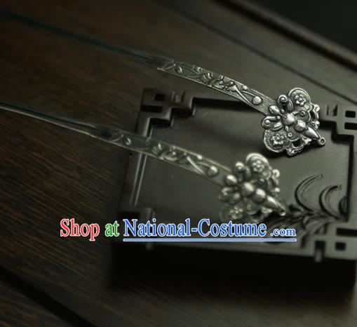 Chinese Ancient Princess Butterfly Hairpins Traditional Hanfu Hair Clip Hair Accessories for Women