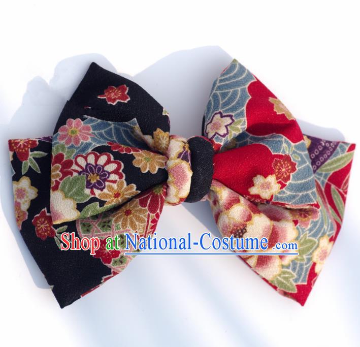 Japanese Geisha Kimono Bowknot Hair Claw Hairpins Traditional Yamato Hair Accessories for Women