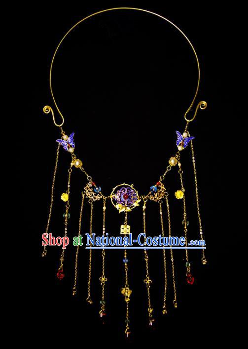 Chinese Ancient Hanfu Necklace Traditional Jewelry Accessories Headwear for Women