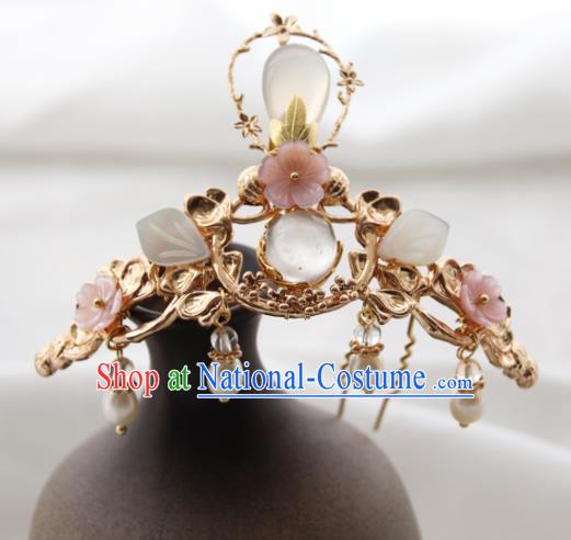 Chinese Ancient Princess Hair Crown Hairpins Traditional Handmade Hanfu Hair Accessories for Women