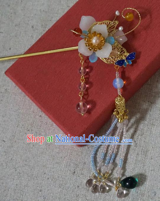 Chinese Ancient Princess Tassel Hairpins Traditional Handmade Hanfu Hair Accessories for Women