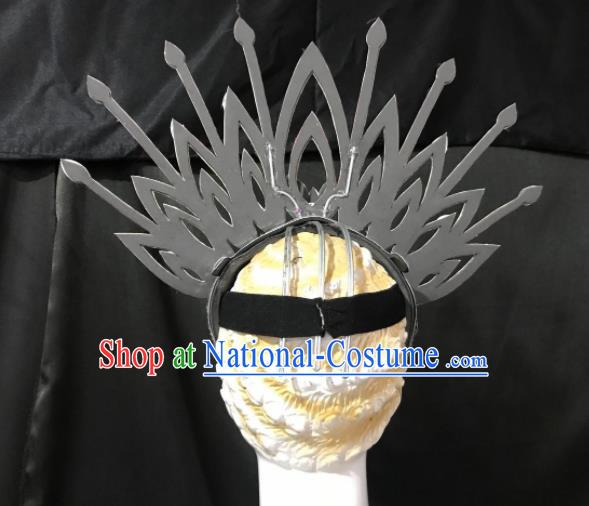 Customized Halloween Carnival Argent Hair Accessories Brazil Parade Samba Dance Headpiece for Women