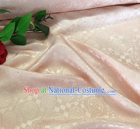 Asian Chinese Traditional Pattern Design Light Pink Silk Fabric China Qipao Material