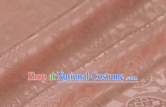 Asian Chinese Traditional Pattern Design Pink Silk Fabric China Qipao Material