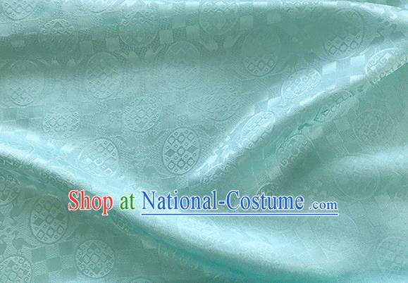 Asian Chinese Traditional Pattern Design Light Blue Silk Fabric China Qipao Material