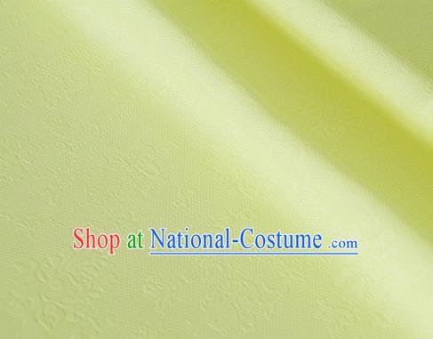 Asian Chinese Traditional Pattern Design Light Yellow Silk Imitation China Qipao Silk Fabric Material