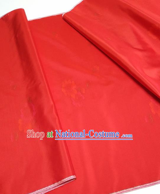 Asian Chinese Traditional Pattern Design Red Silk Fabric China Hanfu Silk Material