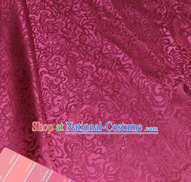 Asian Chinese Traditional Lucky Pattern Design Wine Red Silk Fabric China Hanfu Silk Material