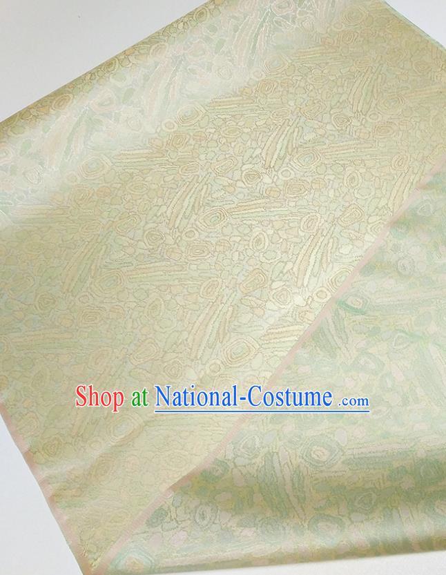 Asian Chinese Traditional Pattern Design Light Green Brocade Silk Fabric China Hanfu Satin Material