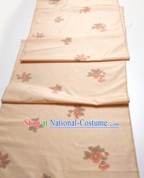 Asian Chinese Traditional Pattern Design Champagne Silk Fabric China Hanfu Silk Material