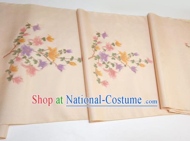 Asian Chinese Traditional Pattern Design Light Pink Silk Fabric China Hanfu Silk Material