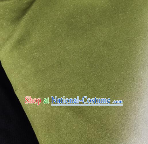 Chinese Traditional Pattern Design Olive Green Silk Fabric Asian China Cheongsam Silk Material