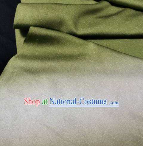 Chinese Traditional Pattern Design Olive Green Silk Fabric Asian China Cheongsam Silk Material