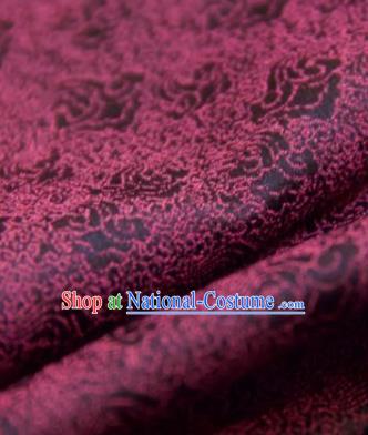 Chinese Traditional Clouds Pattern Design Amaranth Silk Fabric Asian China Hanfu Mulberry Silk Material