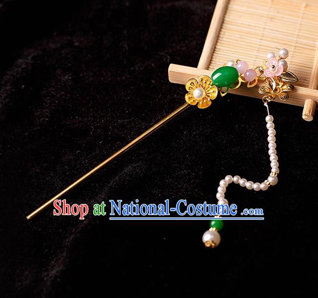 Chinese Traditional Tang Dynasty Princess Tassel Hairpins Ancient Palace Lady Headdress for Women