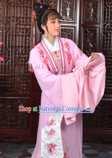 Chinese Traditional Beijing Opera Diva Pink Dress Peking Opera Princess Costumes for Women