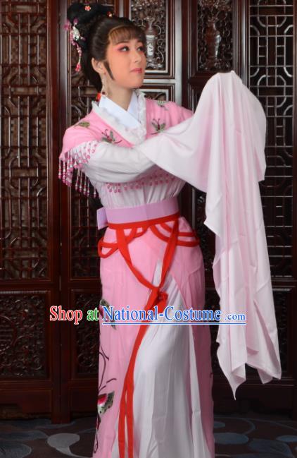 Chinese Traditional Beijing Opera Diva Zhu Yingtai Pink Dress Peking Opera Princess Costumes for Women