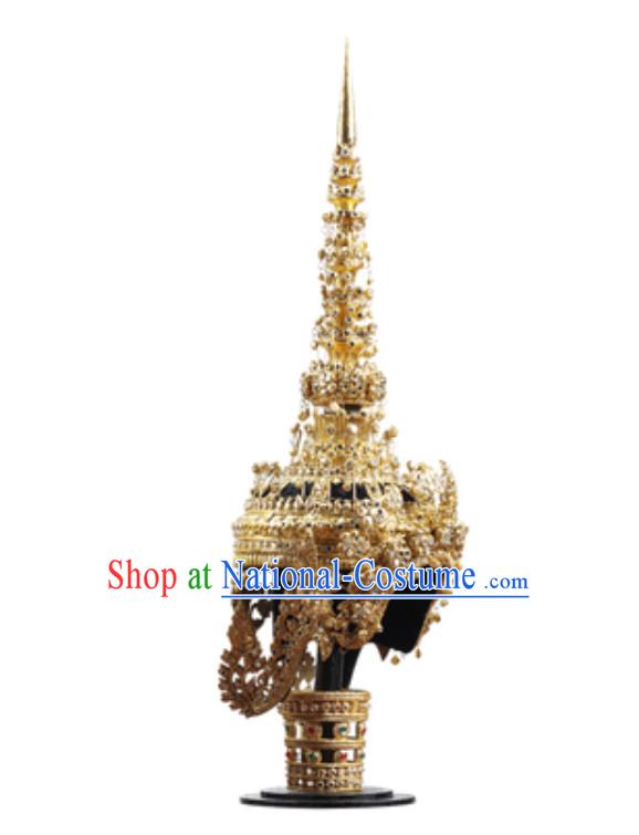 Ancient Traditional Thailand Crown Classical Tower Headdress Handmade Thai Hats