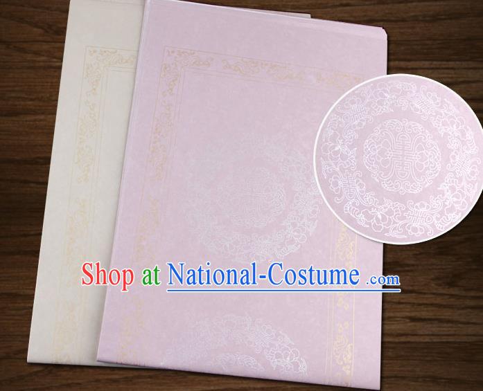 Traditional Chinese Classical Lucky Pattern Violet Scroll Paper Handmade Calligraphy Xuan Paper Couplet Craft