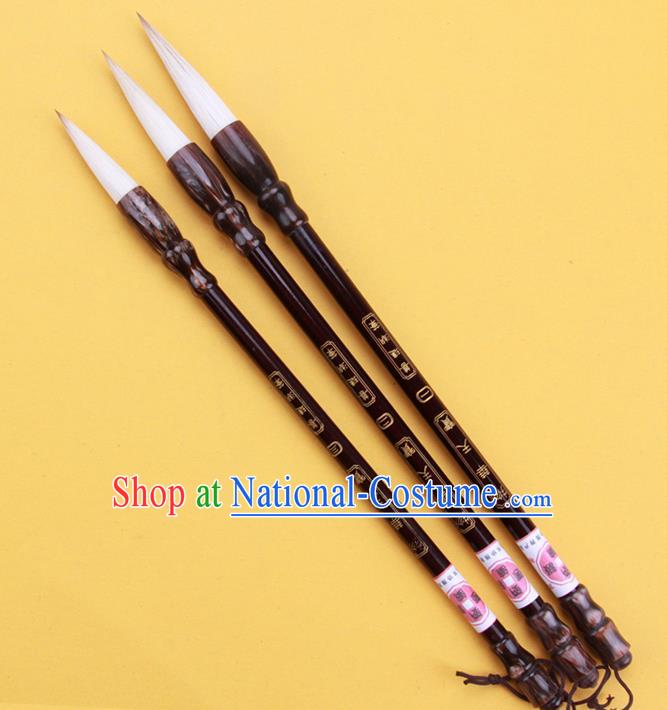 The Four Treasures of Study Bamboo Writing Brushes Chinese Calligraphy Sheep Hair Brush Pen