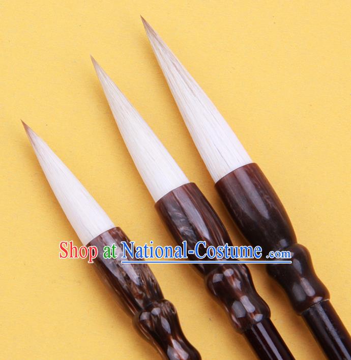 The Four Treasures of Study Bamboo Writing Brushes Chinese Calligraphy Sheep Hair Brush Pen