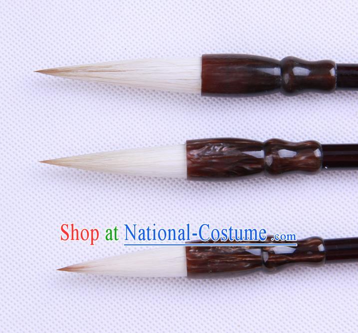 The Four Treasures of Study Bamboo Writing Brushes Chinese Calligraphy Sheep Hair Brush Pen