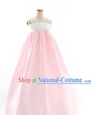 Korean Traditional Wedding Light Yellow Blouse and Pink Dress Korea Fashion Bride Costumes Hanbok Apparels for Women