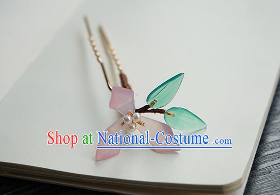 Chinese Classical Cheongsam Flowers Hair Clip Hair Accessories Handmade Ancient Hanfu Hairpin for Women