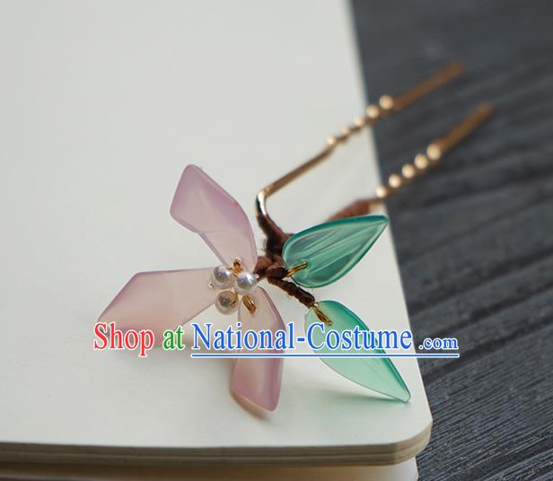 Chinese Classical Cheongsam Flowers Hair Clip Hair Accessories Handmade Ancient Hanfu Hairpin for Women