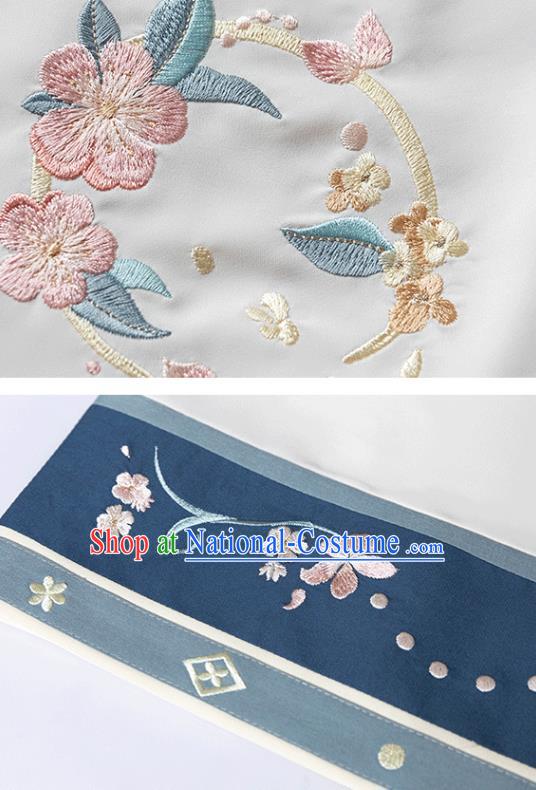 Ancient Chinese Royal Princess Embroidered Gown with Collar and Skirt Traditional Ming Dynasty Costumes Hanfu Apparels