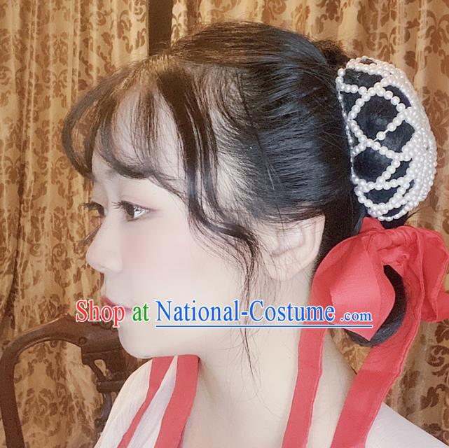 Chinese Classical Snood Hair Clip Women Hanfu Hair Accessories Handmade Ancient Song Dynasty Servant Girl Hair Net