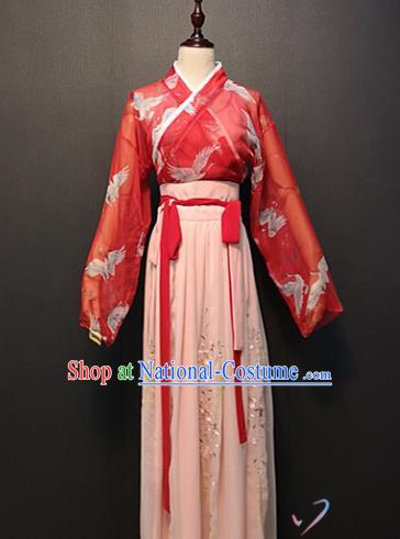 Chinese Ming Dynasty Female Swordsman Clothing Traditional Classical Dance Dress Ancient Women Costume