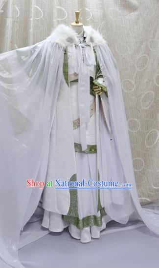 China Ancient Young Childe White Clothing Custom Professional Cosplay Swordsman Bie Xiaolou Costumes