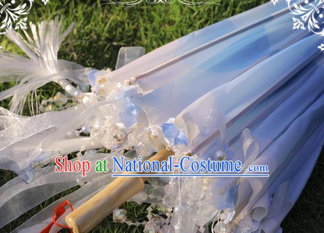 Chinese Hanfu Umbrella Oil Paper Umbrella Stage Performance Ribbons Umbrella