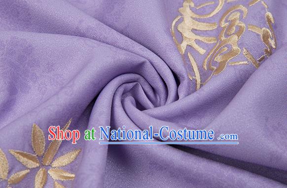 Ancient Hanfu Clothing China Ming Dynasty Court Princess Costumes Embroidered Purple Vest Long Gown and Skirt Complete Set