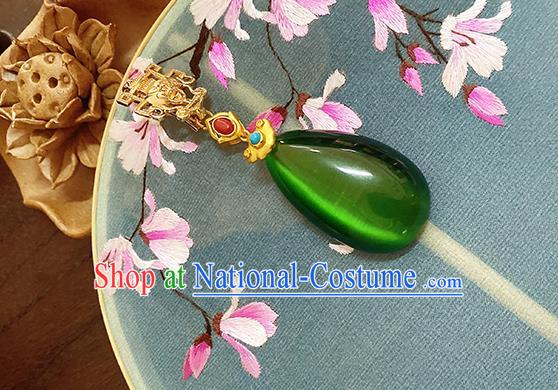 China Classical Pendant Accessories Collar Button Traditional Cheongsam Green Brooch