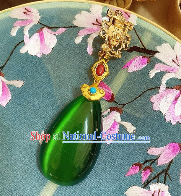 China Classical Pendant Accessories Collar Button Traditional Cheongsam Green Brooch